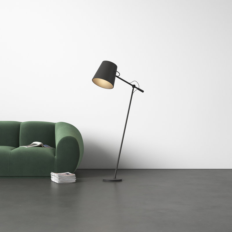 Chester 57.28 Black Swing Arm Floor Lamp